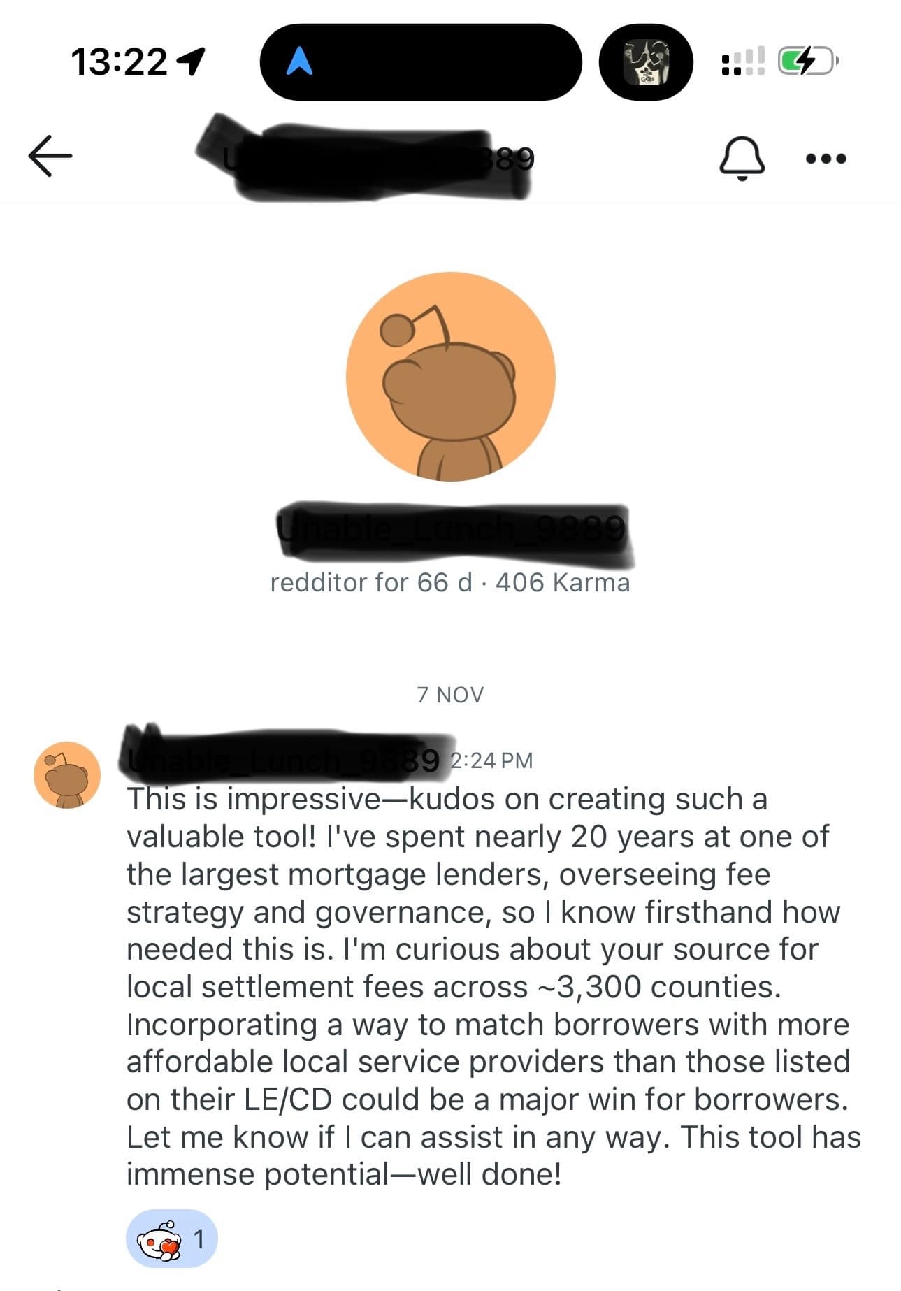 "I've spent nearly 20 years at one of the largest mortgage lenders.. I know firsthand how needed this is."